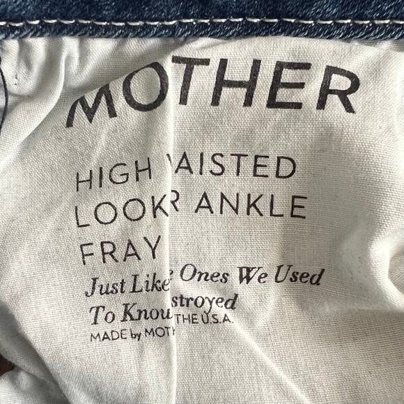 Mother High Waisted Looker Ankle Fray Just Like The Ones We Used To Know Jeans - Picture 9 of 12